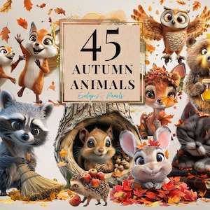 Herfst dieren clipart herfst bos dieren png bos dieren clipart beer clipart seizoensdecor png | Clipart transparant voor commercieel gebruik
