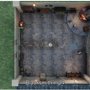 Smid dnd/rpg geanimeerde kaart Ultra HD
