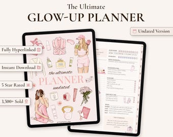Undatierter All-in-One Glow-up Digitaler Planer für GoodNotes und iPad