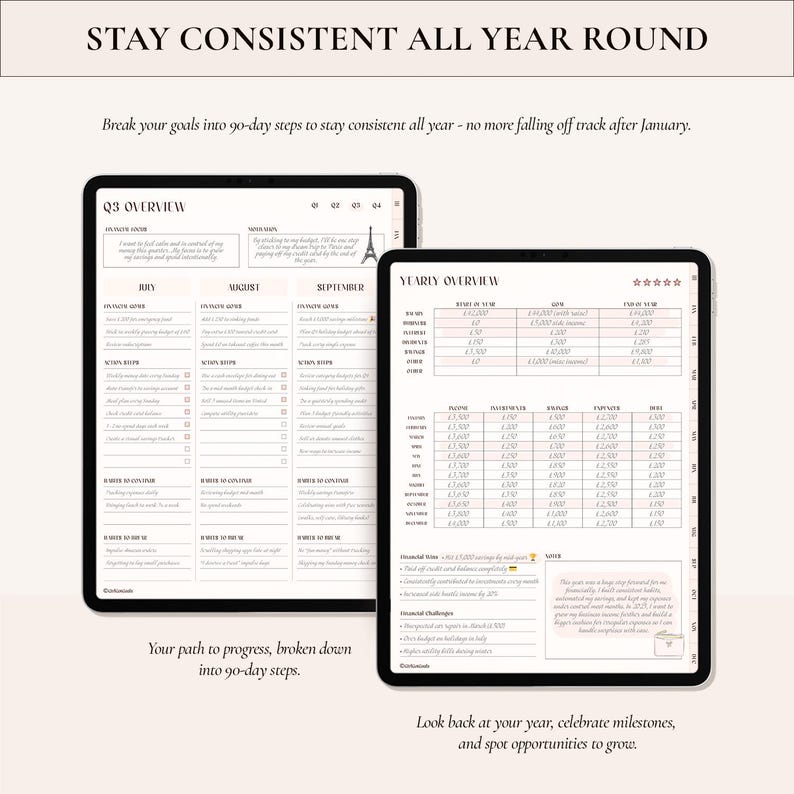 Digital Budget Planner: Expense & Income Tracker, Weekly, Monthly and Paycheck Budgets for iPad, GoodNotes image 5