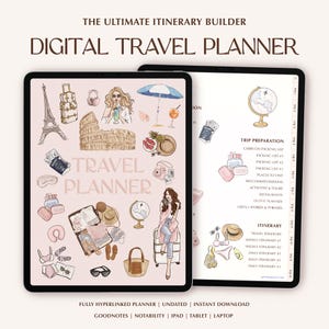 Digital Travel Planner | Vacation Itinerary, Packing Lists, Budget Tracker & Travel Journal, Travel Memories, GoodNotes Planner