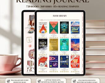 Digital Reading Journal – Cozy Book Log, Tracker & Book Review Planner for GoodNotes, Notability, iPad, Android and More