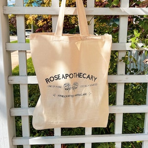 Rose Apothecary Canvas Tote Bag - Schitts Creek Canvas Tote Bag - David Rose - Reusable Tote Bag - Canvas Tote Bag - Heavy Canvas Tote Bag