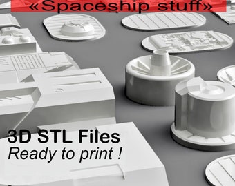 Greeblies Pack #2 &quot;Spaceship Stuff&quot; - 3D STL