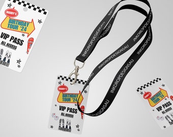 Warped Tour Birthday VIP Pass: Editable Canva Template (Digital Download)