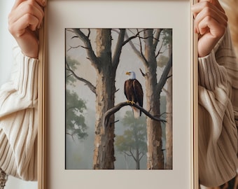 Bald Eagle Art Print: Majestic Bird Illustration (Digital Download)