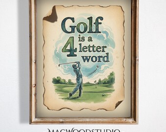 Funny Golf Wall Art Print - Gift for Golf Lovers