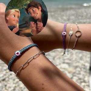 Matching bracelets || Tangled bracelets || Set of 2 || Repunzel and Flynn Rider