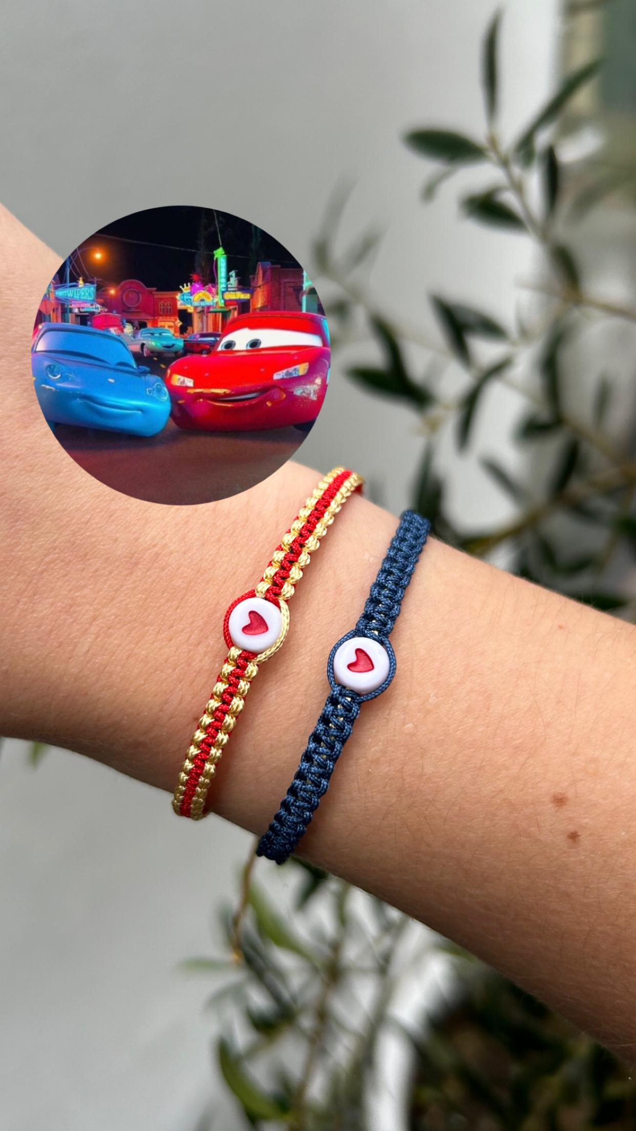 ブレスレット MCQUEEN BRACELETS Lightning McQueen Sally Disney Couple Magnetic Heart