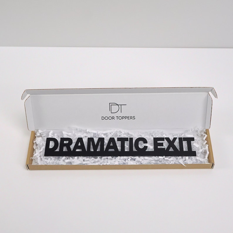 Gift packaged door topper ready to give as a leaving gift.