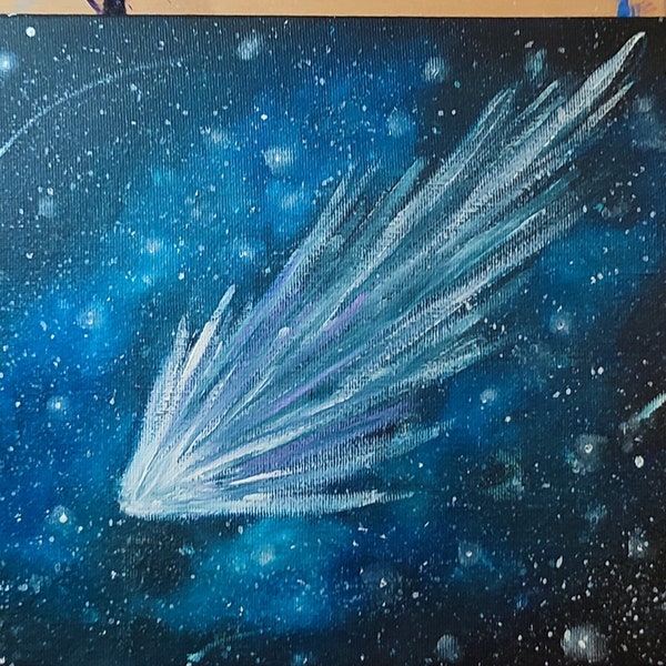 Halley's Comet Painting on canvas original space art