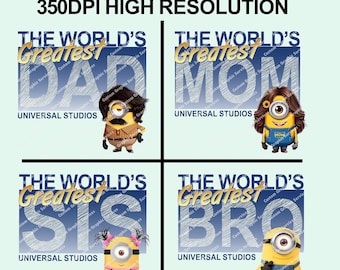 Despicable Me Family T-Shirt PNG Bundle (Digital Download)