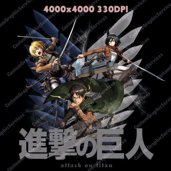 Benutzerdefinierte Attack On Titan Png zum Drucken, Attack On Titan Druckmaterialien, personalisierte Attack On Titan Poster Design