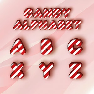 3D Candy Alphabet Clipart: Sweet Letters & Numbers (PNG)