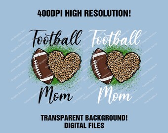 Leopard Football Mom PNG: High Resolution Digital File