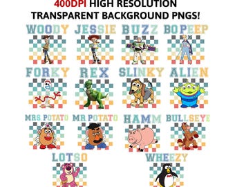 All Toy Characters PNG Bundle, Ready to Press 400DPI High Resolution DIGITAL FILES