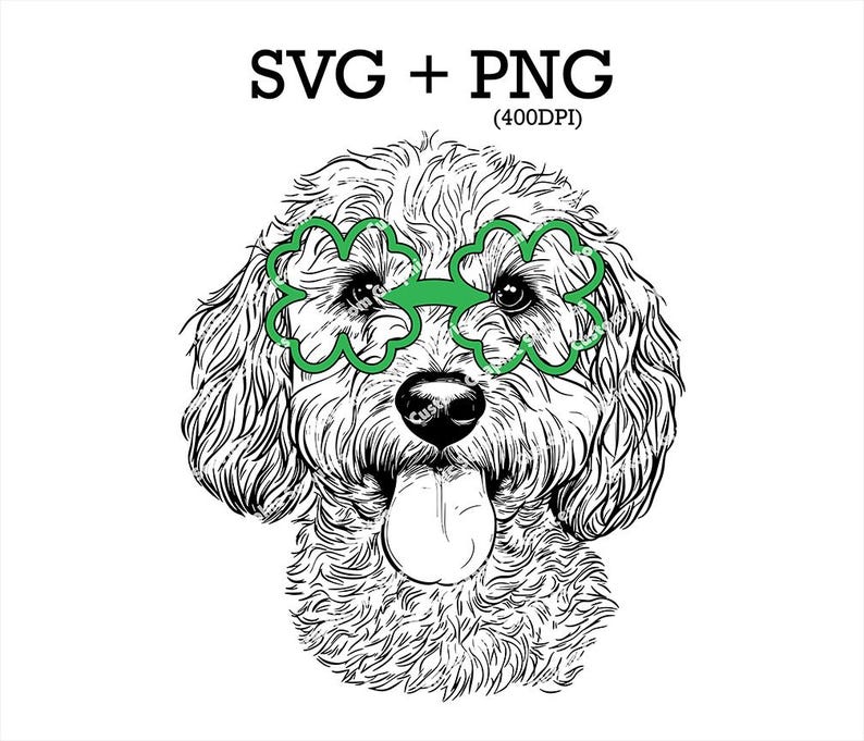 Cockapoo Día de San Patricio PNG, Cachorro de la suerte / Perros de la ...