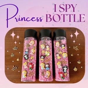 Princess Sensory Bottle Personalized, I Spy Toddler Activities, Stimming Fidget Gift, Montessori Toy, Calm Down Corner