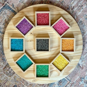 Rice Sensory Bin Filler Colored for Toddler Play Table, Montessori Sensorial Activity Gift, Education Toy for Open Ended Play