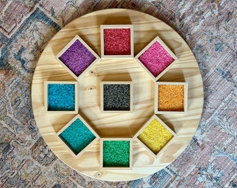 Colored Rice Sensory Bin Filler: Montessori Toddler Toy