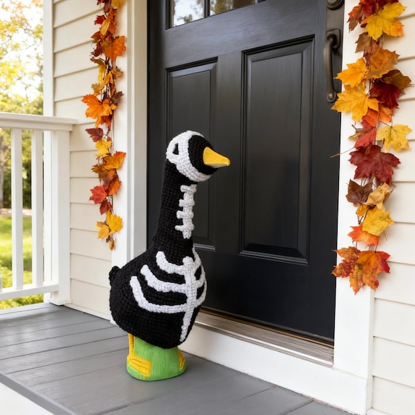 Porch goose outfit, skeleton outdoor porch goose costume, Halloween costume