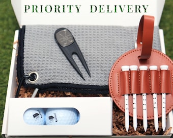 Personalized Golf Gift Box for Colleague Appreciation Golf Balls Set for Dad Golf Gift Idea for Teachers Golf Towel Gift Set for Golf Lovers