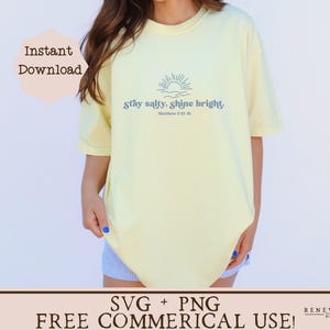shirt svg stay salty shine bright