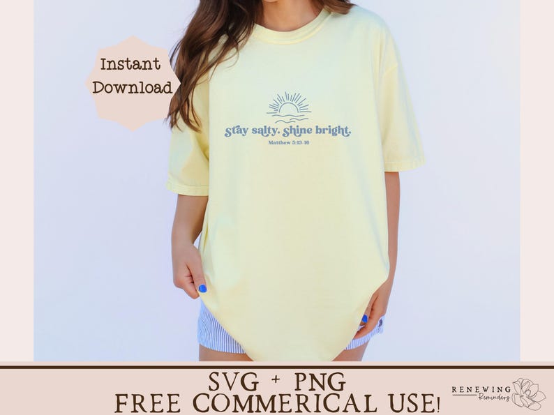 shirt svg stay salty shine bright