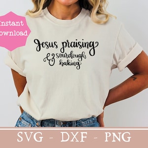 Christian zuurdesem bakken shirt svg christelijke homestead moeder svg zuurdesem huisvrouw schort svg land Jezus liefhebbende moeder png voor sublimatie