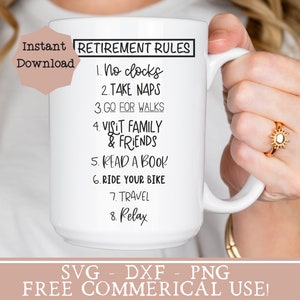 Teacher retirement svg retired nurse gift svg retired librarian svg retirement rules svg coworker retirement mug svg retirement shirt png