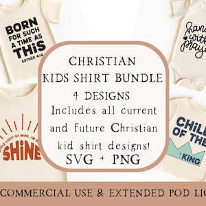 Pacote de camisa infantil cristã svg, pacote de camisa infantil de fé png, pacote de camisa religiosa para criança, pacote de sublimação de macacão svg, pacote de uso comercial png