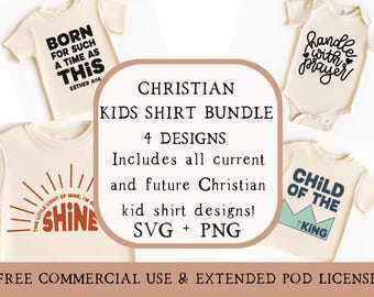 Christliches Kind Shirt svg bündeln Kind Glaube Shirt png bündeln religiöses Kleinkind Shirt Sublimation bündeln Strampelanzug svg bündeln kommerzielle Nutzung png