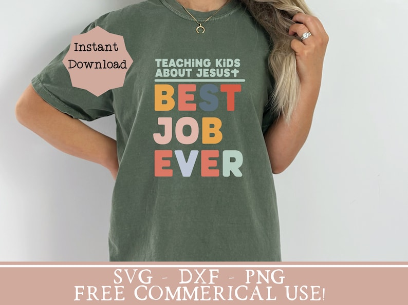 sunday school teacher sublimation design