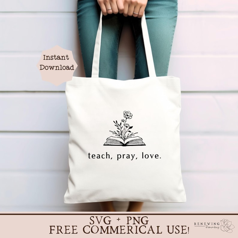svg teacher tote bag png