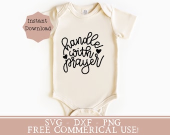 Gebet Baby Body svg niedlicher christlicher Strampler png Baby Girl Party Geschenkidee Neugeborenen Body Sublimationsdesign Griff mit Gebet svg