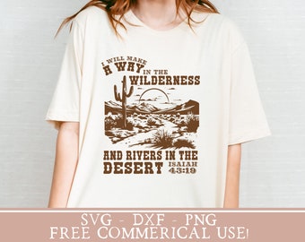 Christian western tshirt png western sublimation shirt design wilderness svg bible verse desert graphic svg trendy christian shirt design