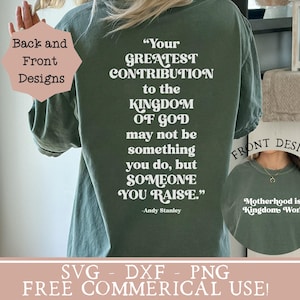 Christelijk moederschap shirt svg Moederdag cadeau voor jonge moeder svg thuis blijven moeder png inspirerende moeder shirt svg moederschap is koninkrijk werk