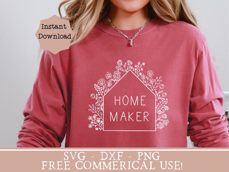 shirt svg flower house