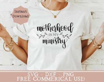 Mutterschaft ist mein Dienst svg zu Hause bleiben mama png christliche homeschooling mama svg ermutigende Mutterschaftszitat png christliche Mutter Shirt svg