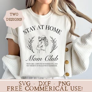 stay at home mom club shirt svg