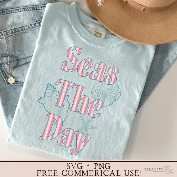 Coastal aesthetic png seaside shirt svg seashell sublimation design seas the day png beach shirt design summer shirt png beach lover gift