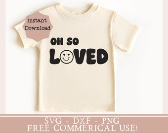 retro baby romper svg smiley peuter shirt png schattig pasgeboren cadeau svg babyshower cadeau idee trendy kids shirt svg so loved onesie png