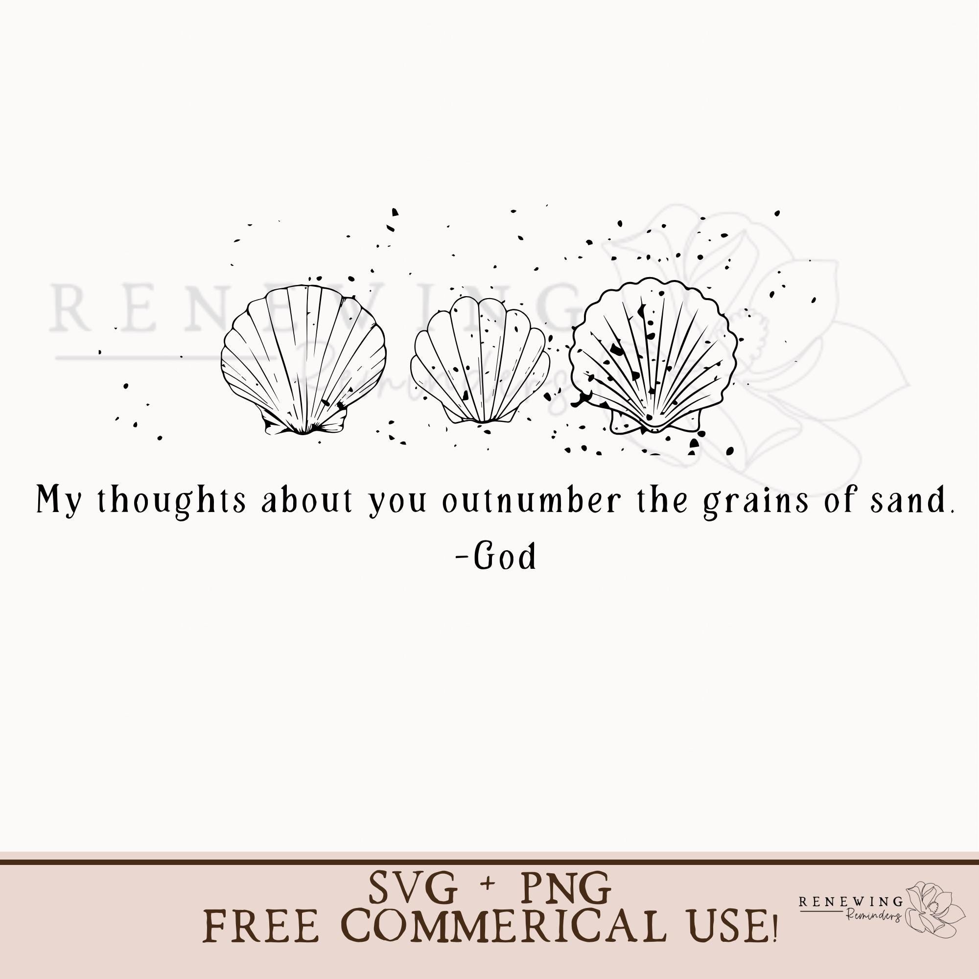 Christian Seashell Svg Minimalist Coastal Shirt Png Bible Verse Beach ...