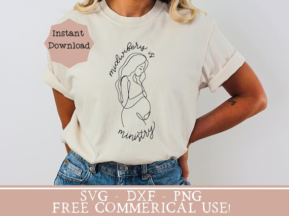 Christian midwife png single line pregnant woman drawing midwife gift svg birth worker shirt nurse midwife shirt svg midwifery digital art