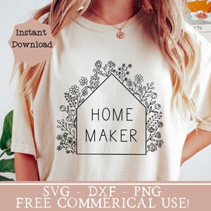 floral homemaker shirt svg