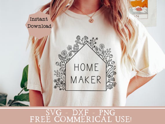 floral homemaker shirt svg flower house png stay at home mom svg homeschool mom shirt png traditional wife svg Christian motherhood png