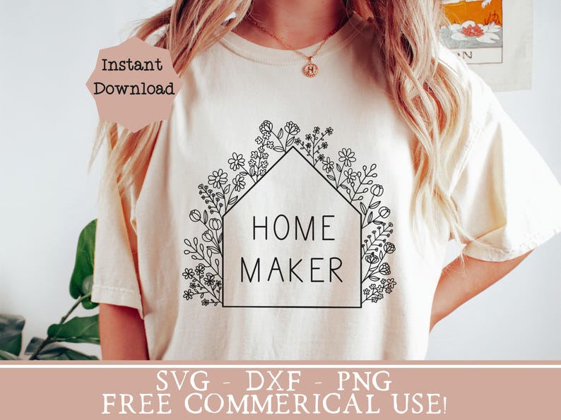 floral homemaker shirt svg
