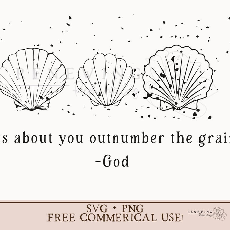 Christian Seashell Svg Minimalist Coastal Shirt Png Bible Verse Beach ...