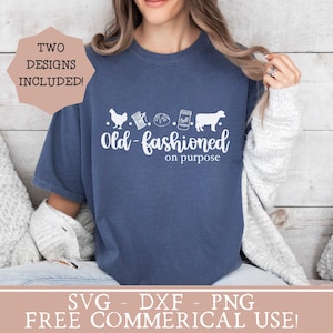 Chemise familiale svg à l'ancienne exprès png pour sublimation école à la maison maman svg chemise vie simple svg ferme décoration oreiller svg