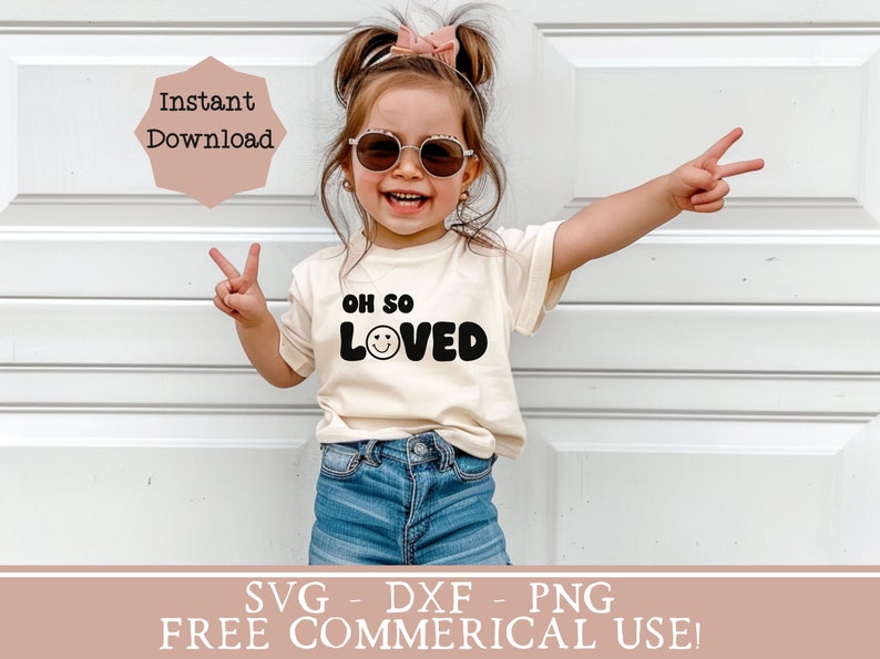 trendy kids shirt svg so loved onesie png